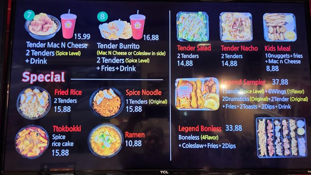 Legend Hot Chicken Stanton Menu image 2